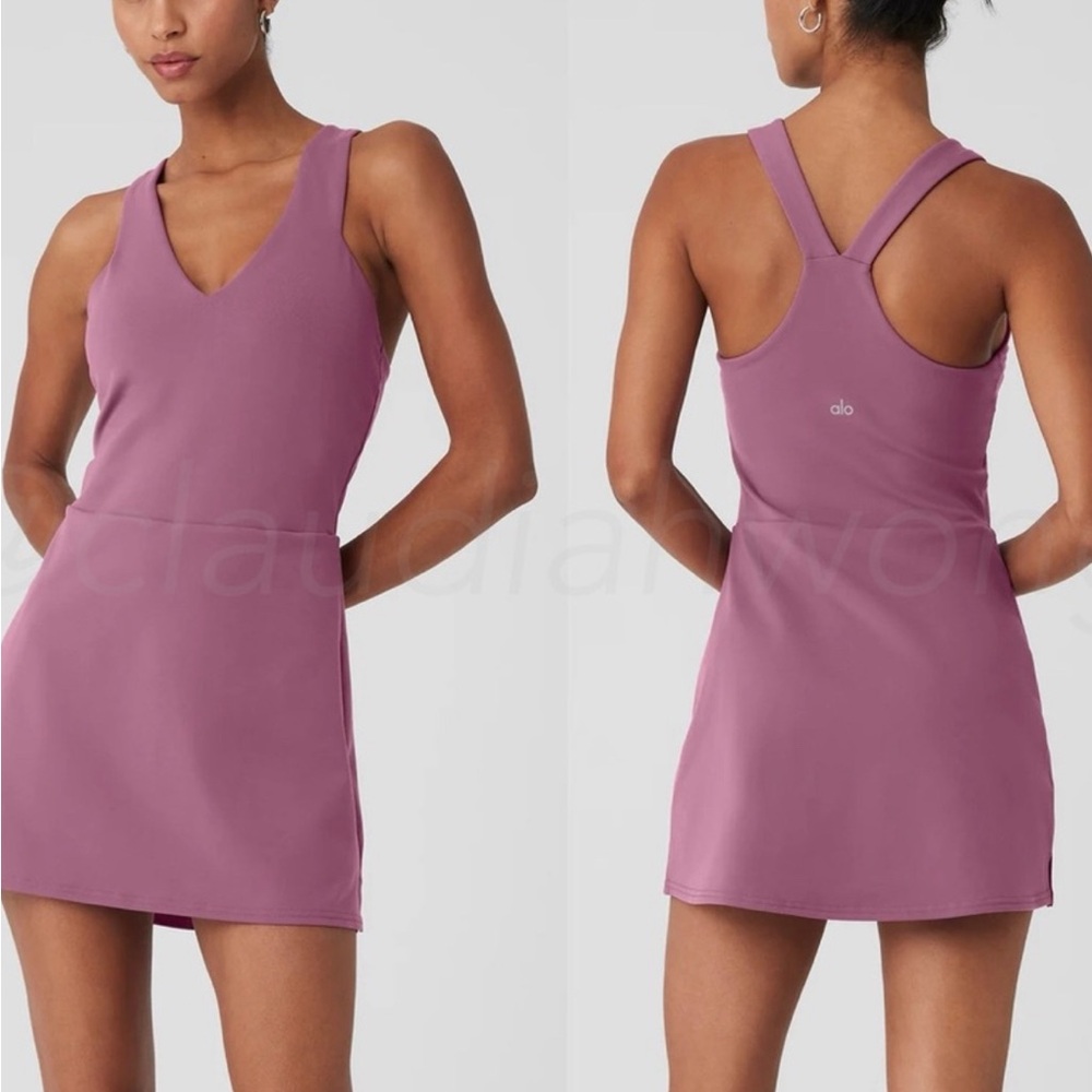ALO YOGA Airbrush Real Dress in Soft Mulberry